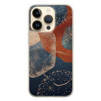 ELLECHIQ iPhone 14 Pro siliconen hoesje - Abstract Terracotta