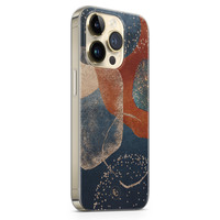 ELLECHIQ iPhone 14 Pro siliconen hoesje - Abstract Terracotta