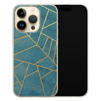 Telefoonhoesje Store iPhone 14 Pro siliconen hoesje - Abstract blauw
