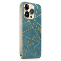 Telefoonhoesje Store iPhone 14 Pro siliconen hoesje - Abstract blauw