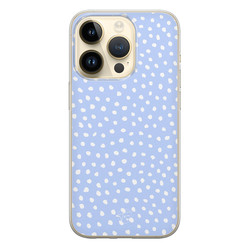 Telefoonhoesje Store iPhone 14 Pro siliconen hoesje - Purple dots