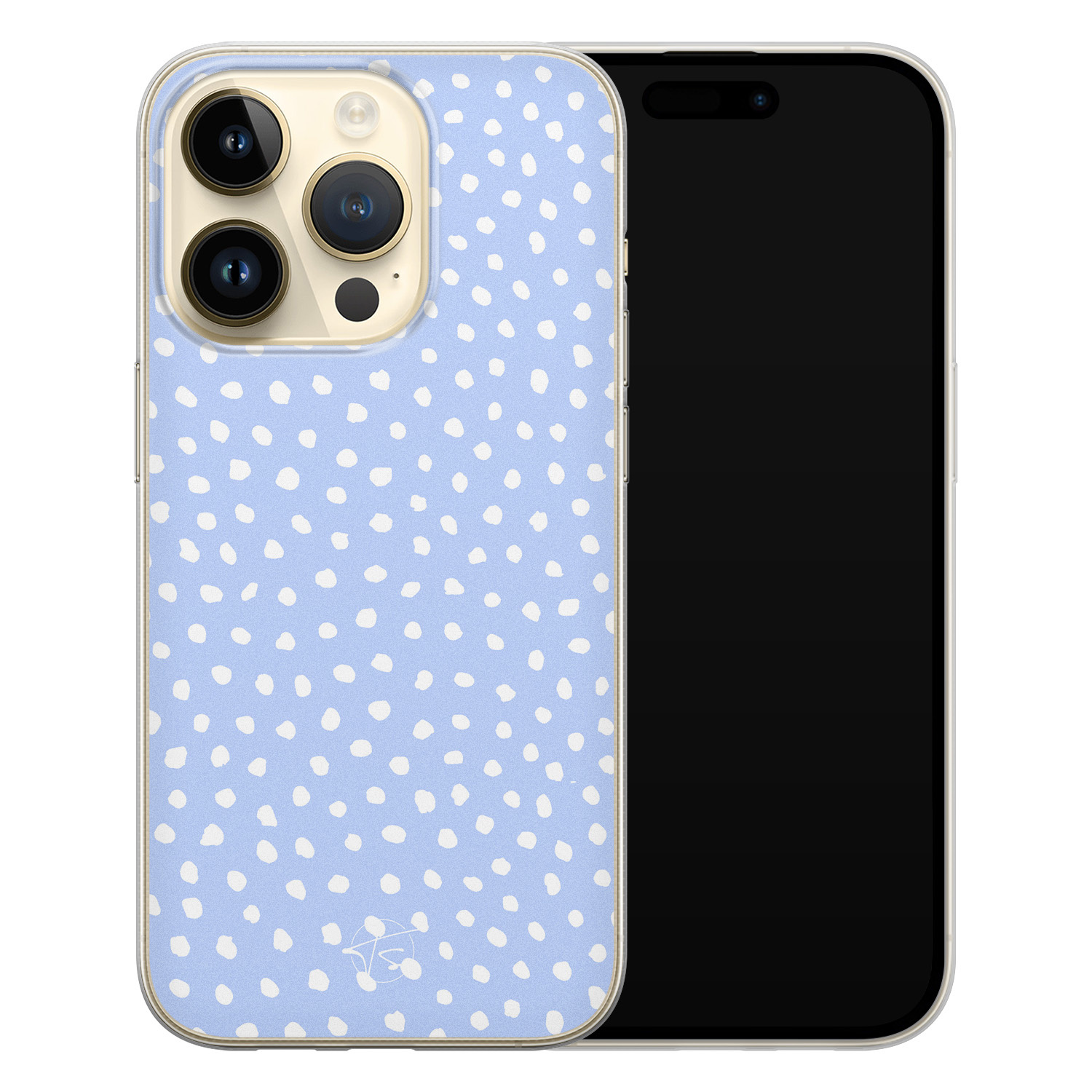 Telefoonhoesje Store iPhone 14 Pro siliconen hoesje - Purple dots
