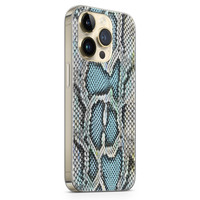 ELLECHIQ iPhone 14 Pro siliconen hoesje - Baby Snake blue