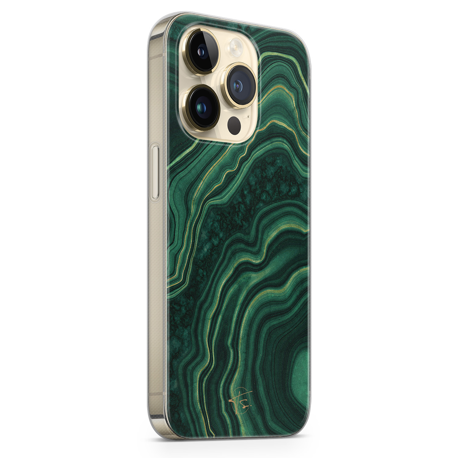 Telefoonhoesje Store iPhone 14 Pro siliconen hoesje - Agate groen