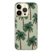 Telefoonhoesje Store iPhone 14 Pro siliconen hoesje - Palmbomen