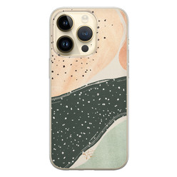 Telefoonhoesje Store iPhone 14 Pro siliconen hoesje - Abstract peach