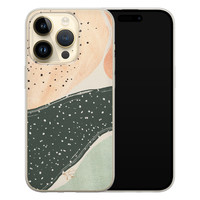 Telefoonhoesje Store iPhone 14 Pro siliconen hoesje - Abstract peach