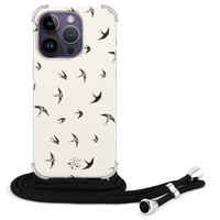 Telefoonhoesje Store iPhone 14 Pro hoesje met koord - Freedom birds