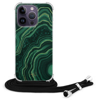 Telefoonhoesje Store iPhone 14 Pro hoesje met koord - Agate groen