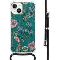 Telefoonhoesje Store iPhone 14 hoesje met koord - Bloomy birds