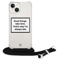 ELLECHIQ iPhone 14 hoesje met koord - Good things take time