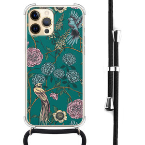 Telefoonhoesje Store iPhone 12 Pro Max hoesje met koord - Bloomy birds