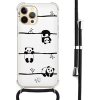 Telefoonhoesje Store iPhone 12 Pro Max hoesje met koord - Panda