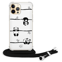 Telefoonhoesje Store iPhone 12 Pro Max hoesje met koord - Panda