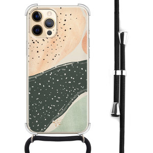 Telefoonhoesje Store iPhone 12 Pro Max hoesje met koord - Abstract peach