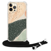 Telefoonhoesje Store iPhone 12 Pro Max hoesje met koord - Abstract peach