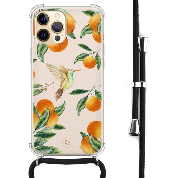 ELLECHIQ iPhone 12 Pro Max hoesje met koord - Tropical lemonade