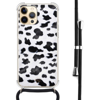 Telefoonhoesje Store iPhone 12 Pro Max hoesje met koord - Koeienprint