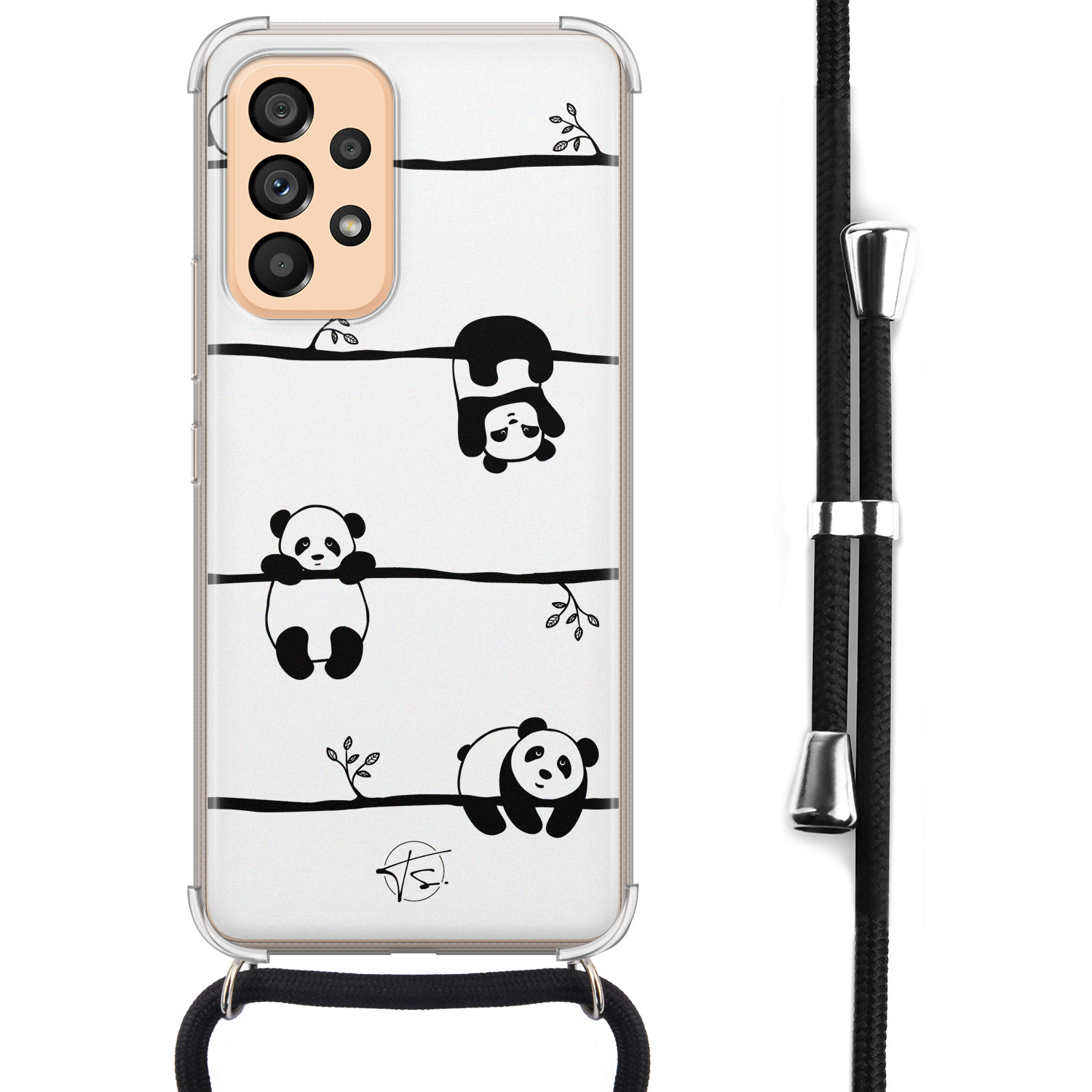 Telefoonhoesje Store Samsung Galaxy A53 hoesje met koord - Panda