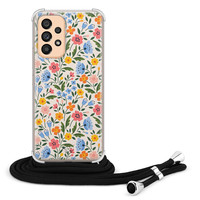 Telefoonhoesje Store Samsung Galaxy A53 hoesje met koord - Romantische bloemen