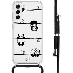 Telefoonhoesje Store Samsung Galaxy S21 FE hoesje met koord - Panda