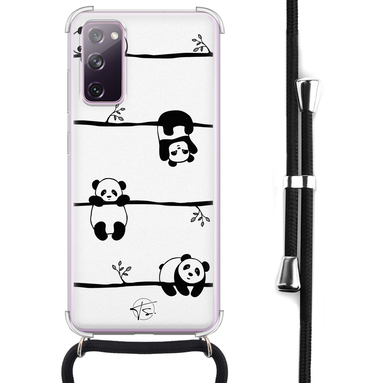 Telefoonhoesje Store Samsung Galaxy S20 FE hoesje met koord - Panda