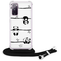 Telefoonhoesje Store Samsung Galaxy S20 FE hoesje met koord - Panda