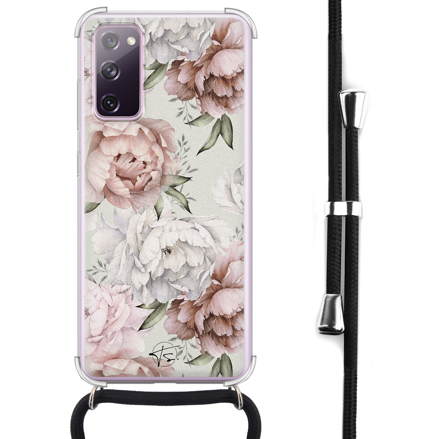 Telefoonhoesje Store Samsung Galaxy S20 FE hoesje met koord - Classy flowers