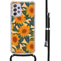Telefoonhoesje Store Samsung Galaxy A52(s) hoesje met koord - Zonnebloemen