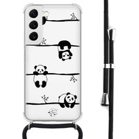 Telefoonhoesje Store Samsung Galaxy S22 hoesje met koord - Panda