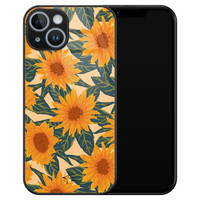 Telefoonhoesje Store iPhone 14 hoesje glas - Zonnebloemen