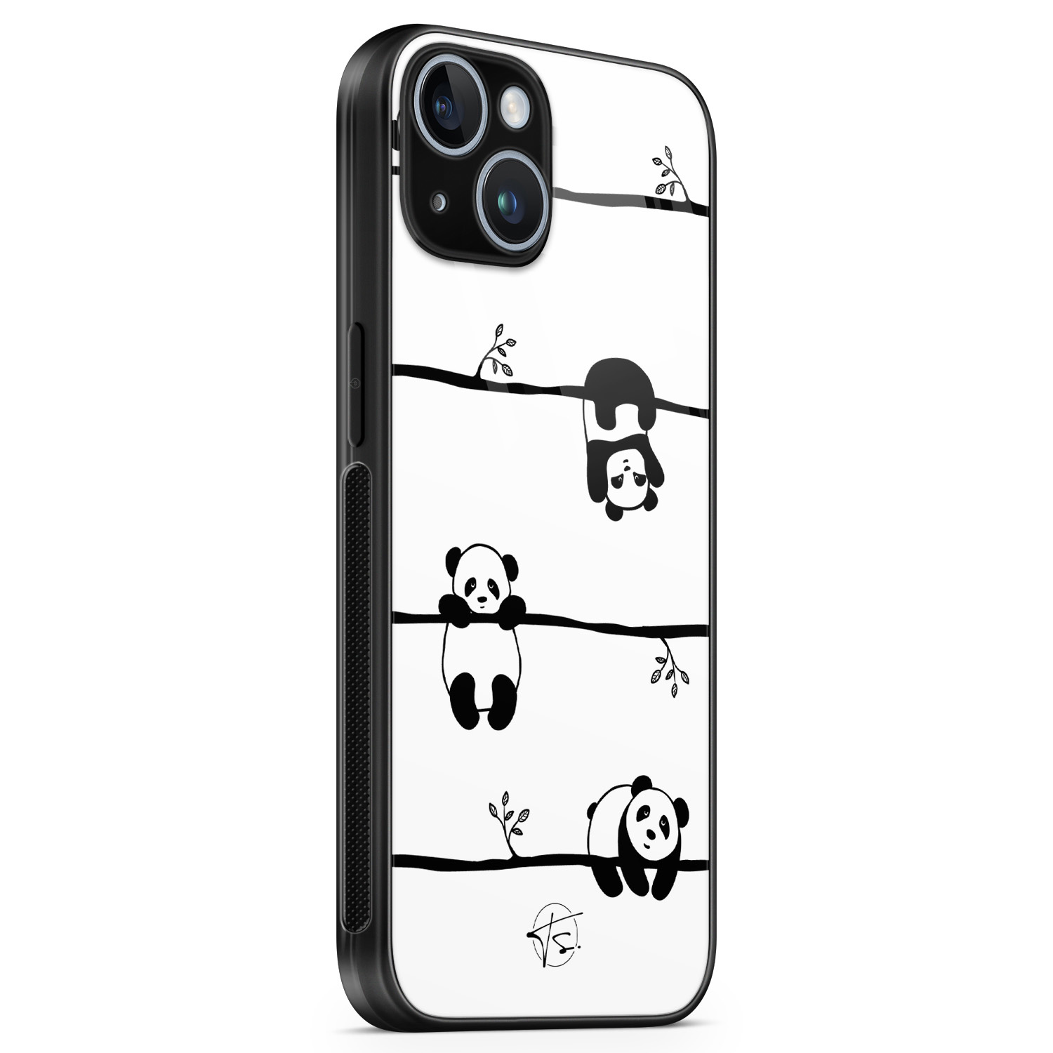 Telefoonhoesje Store iPhone 14 hoesje glas - Panda