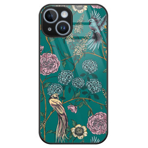 Telefoonhoesje Store iPhone 14 hoesje glas - Bloomy birds