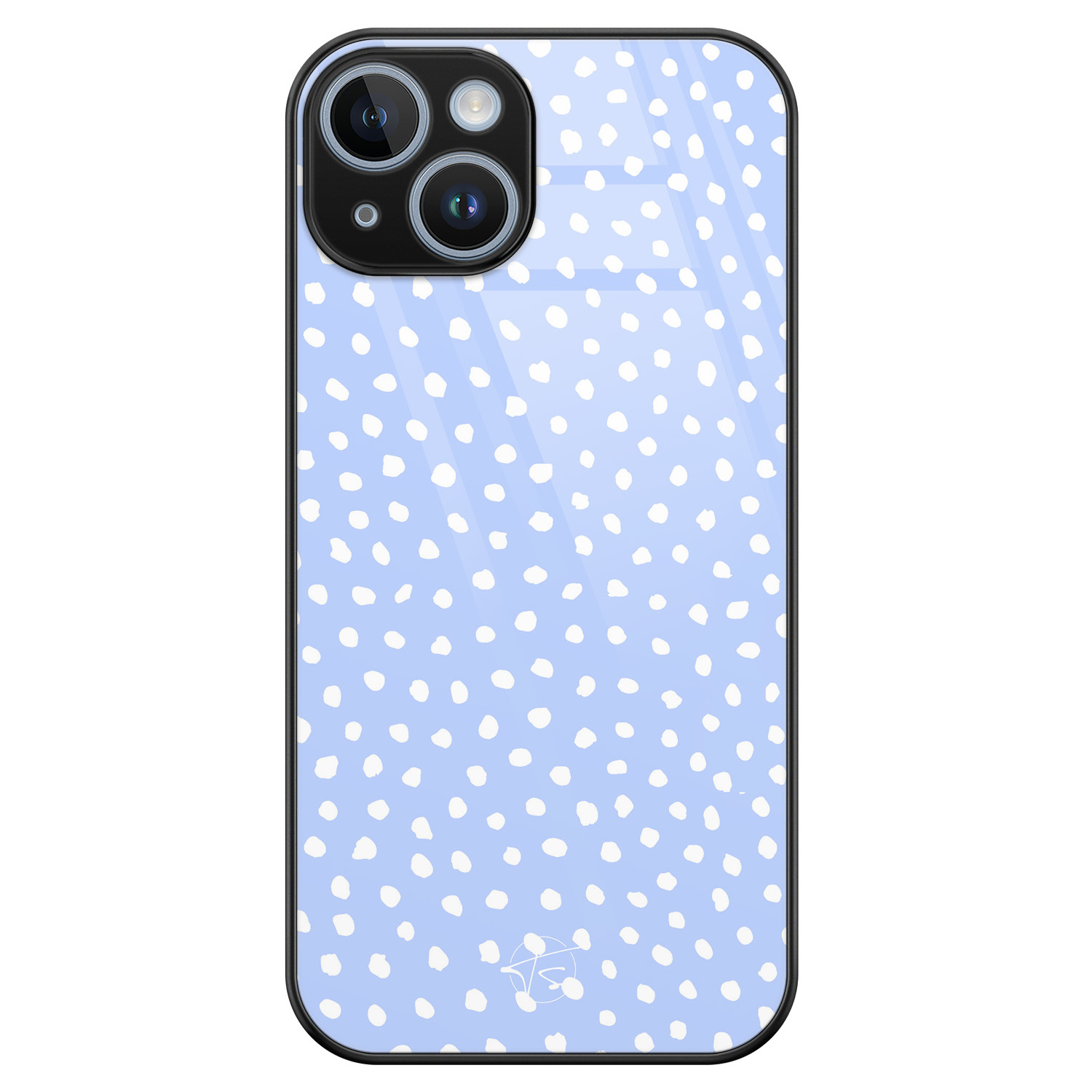 Telefoonhoesje Store iPhone 14 hoesje glas - Purple dots