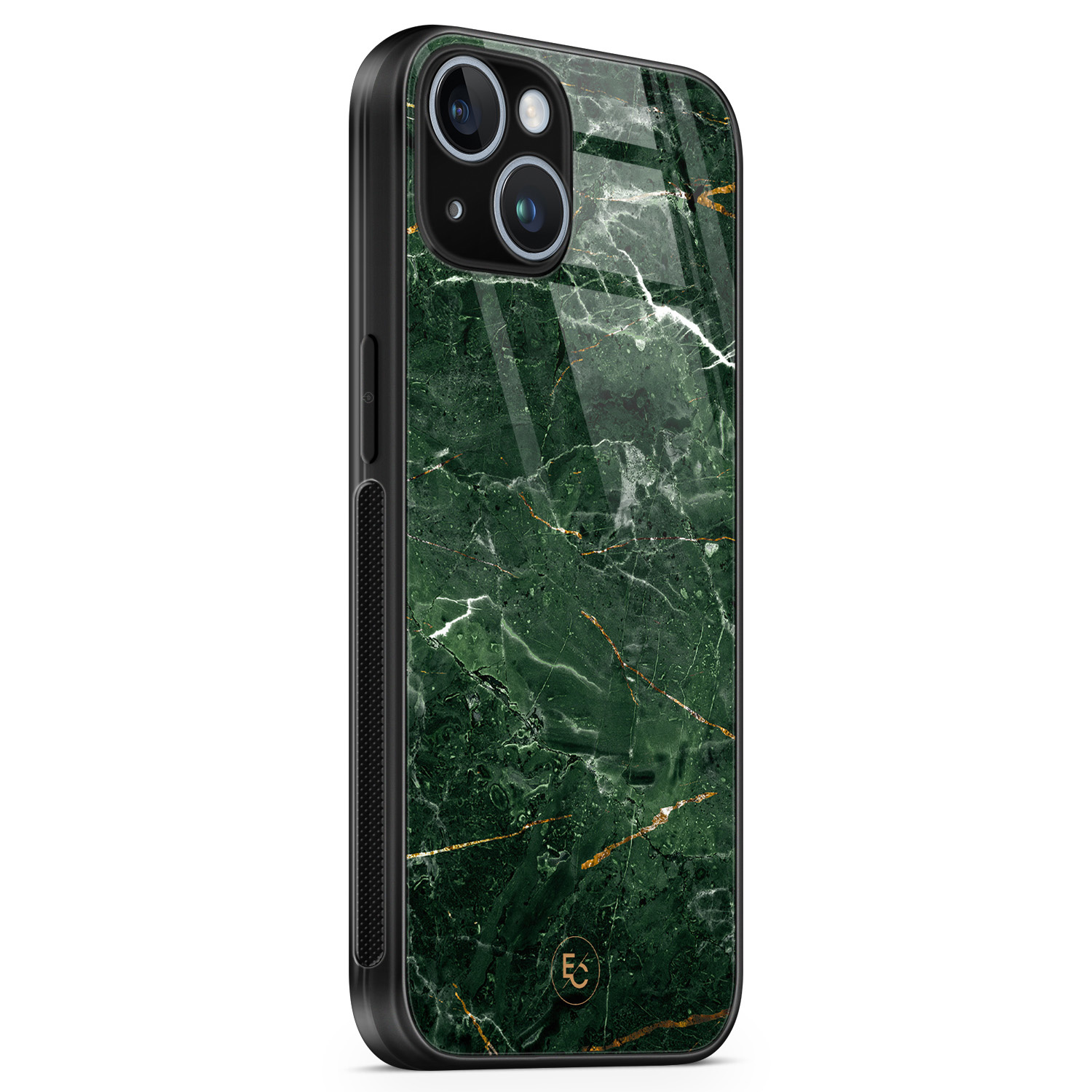 ELLECHIQ iPhone 14 hoesje glas - Marble jade green