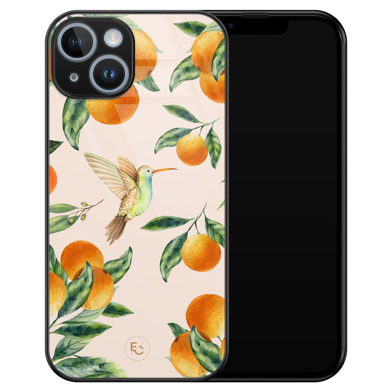 ELLECHIQ iPhone 14 hoesje glas - Tropical Lemonade