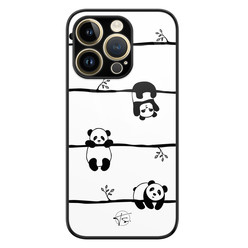 Telefoonhoesje Store iPhone 14 Pro hoesje glas - Panda