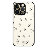 Telefoonhoesje Store iPhone 14 Pro hoesje glas - Freedom birds