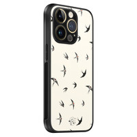 Telefoonhoesje Store iPhone 14 Pro hoesje glas - Freedom birds