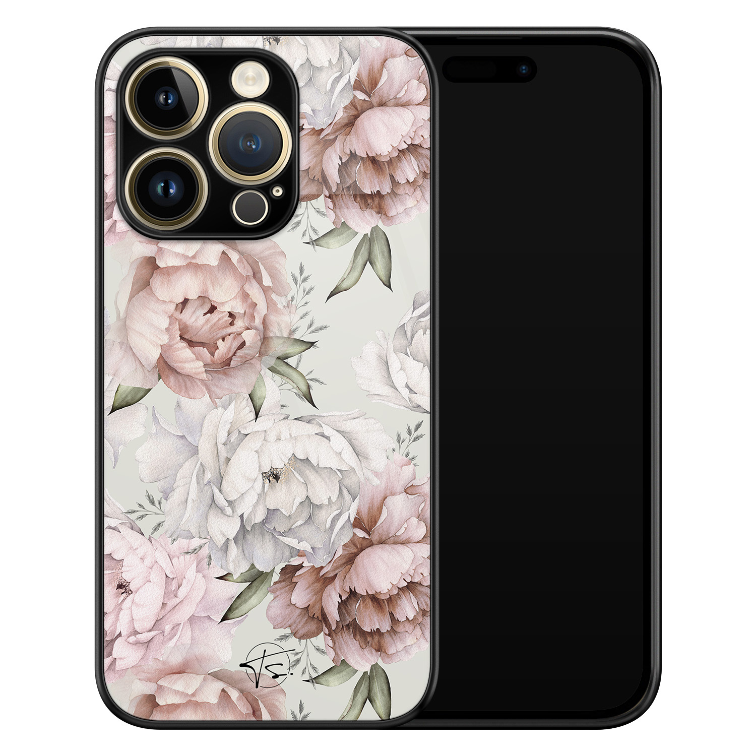 Telefoonhoesje Store iPhone 14 Pro hoesje glas - Classy flowers