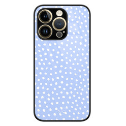 Telefoonhoesje Store iPhone 14 Pro hoesje glas - Purple dots