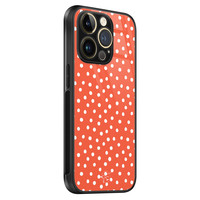 Telefoonhoesje Store iPhone 14 Pro hoesje glas - Orange dots