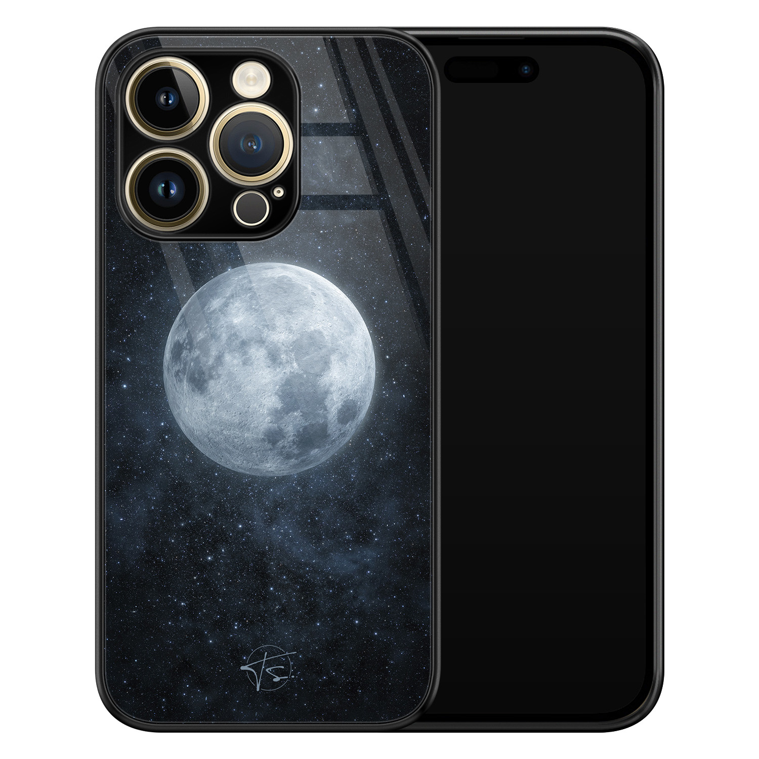 Telefoonhoesje Store iPhone 14 Pro hoesje glas - Maan