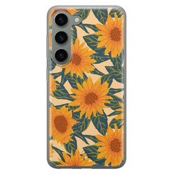 Telefoonhoesje Store Samsung Galaxy S23 siliconen hoesje - Zonnebloemen