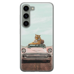ELLECHIQ Samsung Galaxy S23 siliconen hoesje - Chill tijger