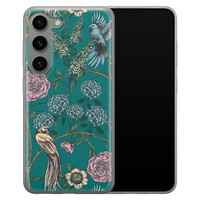 Telefoonhoesje Store Samsung Galaxy S23 siliconen hoesje - Bloomy birds