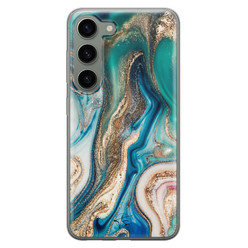 Telefoonhoesje Store Samsung Galaxy S23 siliconen hoesje - Magic marble