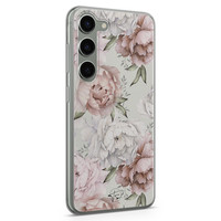 Telefoonhoesje Store Samsung Galaxy S23 siliconen hoesje - Classy flowers