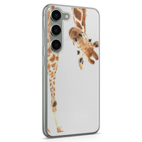 Leuke Telefoonhoesjes Samsung Galaxy S23 siliconen hoesje - Giraffe