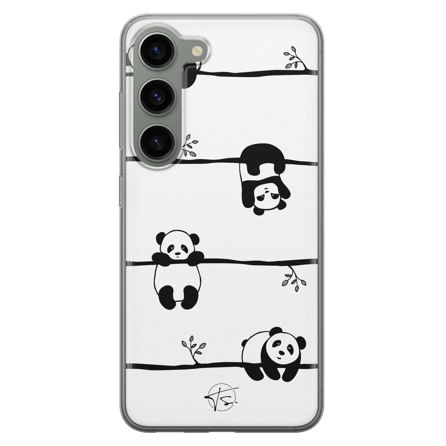 Telefoonhoesje Store Samsung Galaxy S23 siliconen hoesje - Panda